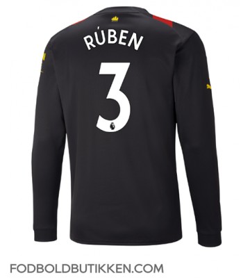 Manchester City Ruben Dias #3 Udebanetrøje 2022-23 Langærmet